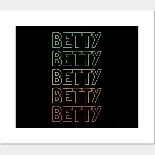 Betty Name Pattern Posters and Art